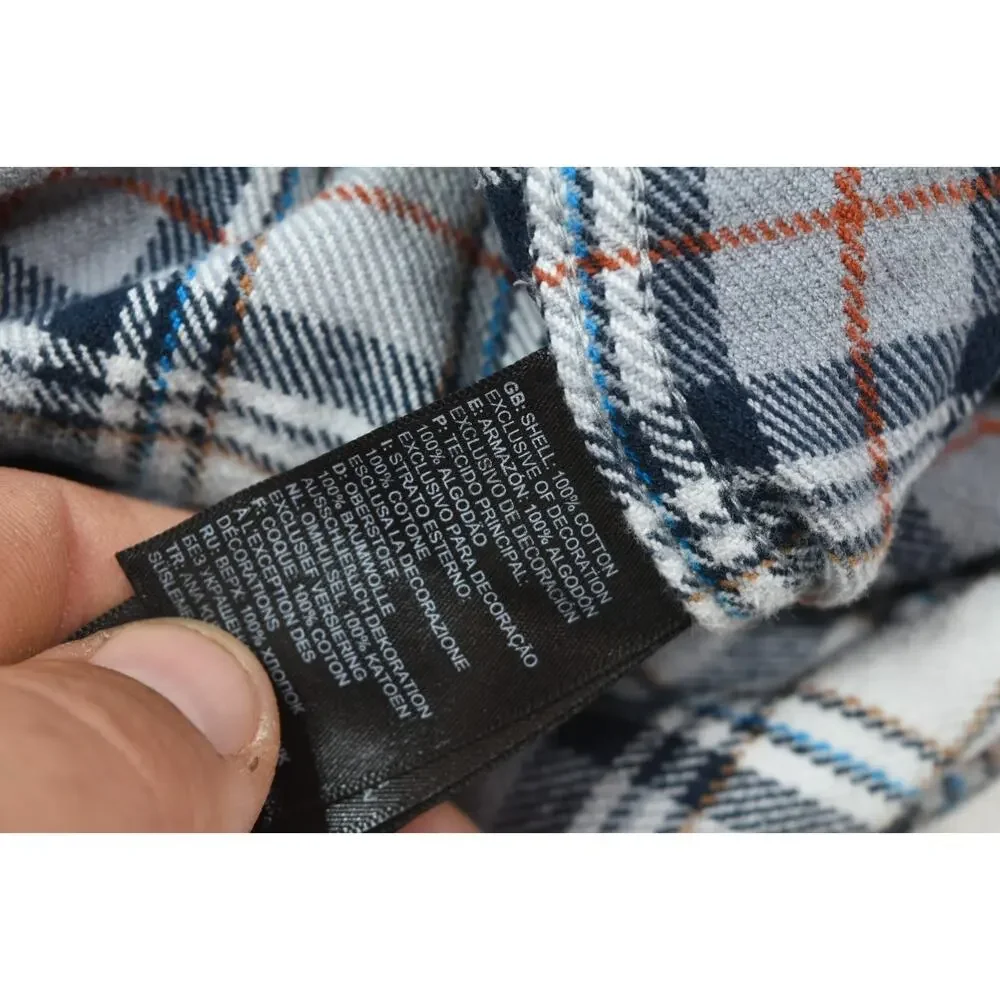 The North Face Arroyo Flannel Shirt Mens Large Gray Plaid Long Sleeve Button-Up